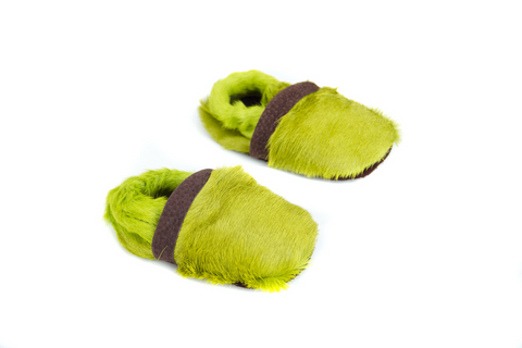 Lime Fur Baby Bootie