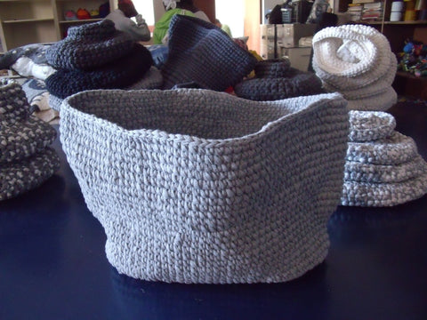 Large Grey Plant Basket