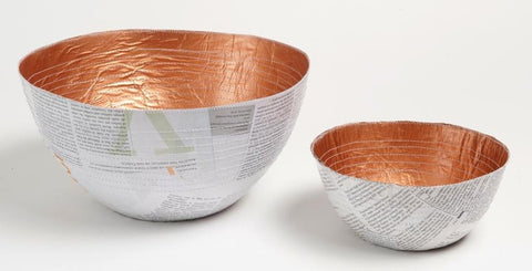 Bronze Bowl White-Stitched