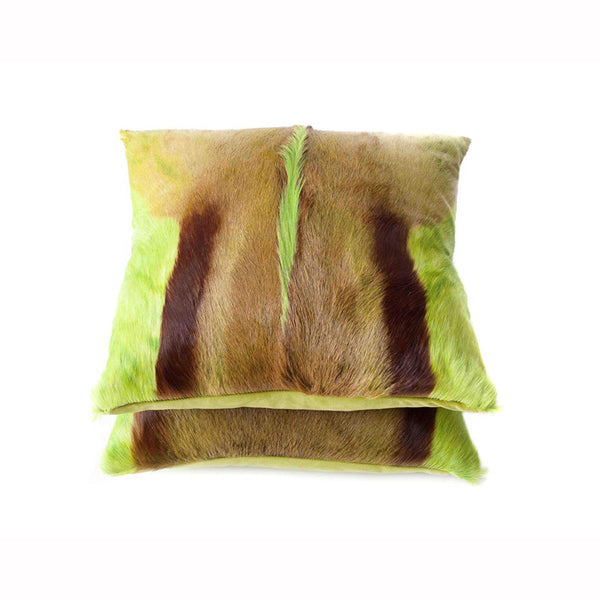 Lime Springbok Pillow Cover