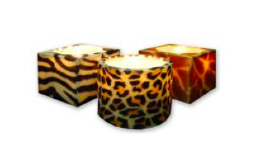 Leopard T-Light Cube Candle