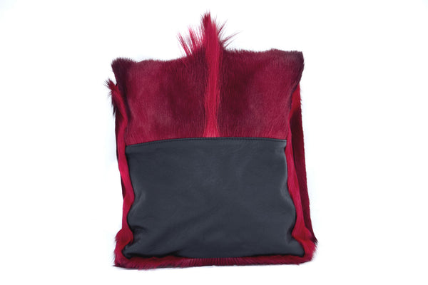 Red Springbok Messenger Bag In Black Leather/Italian Buckle