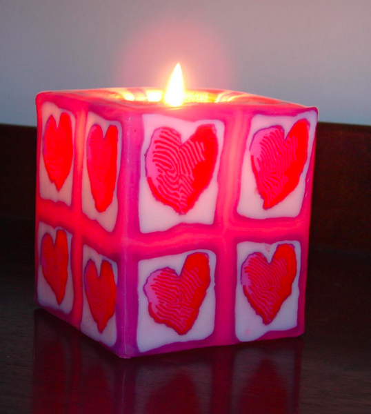 Love Heart Cube Candle