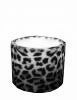 White Leopard T Light Pillar Candle